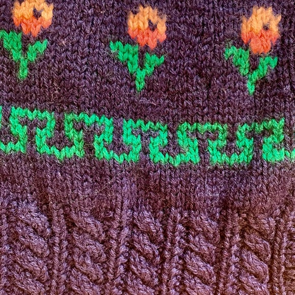 One of a Kind cardigan wool sweater designed by Shirley Duffy - Picture 6 of 9